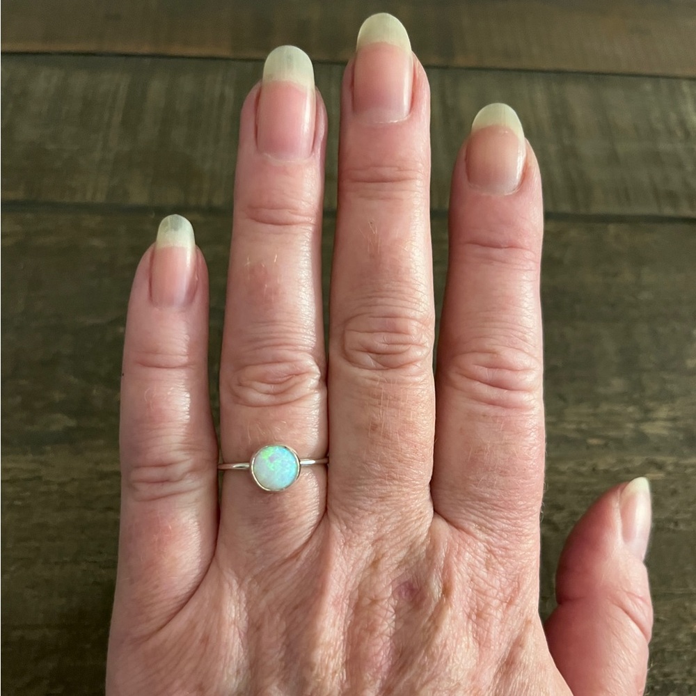 Opal & Sterling Silver Ring